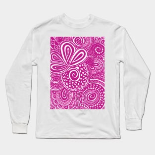 Fuschia Pina Swirls Long Sleeve T-Shirt